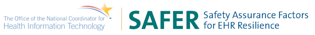 Free SAFER Self-Assessment Logo: Safety Assurance Factors for EHR Resilience