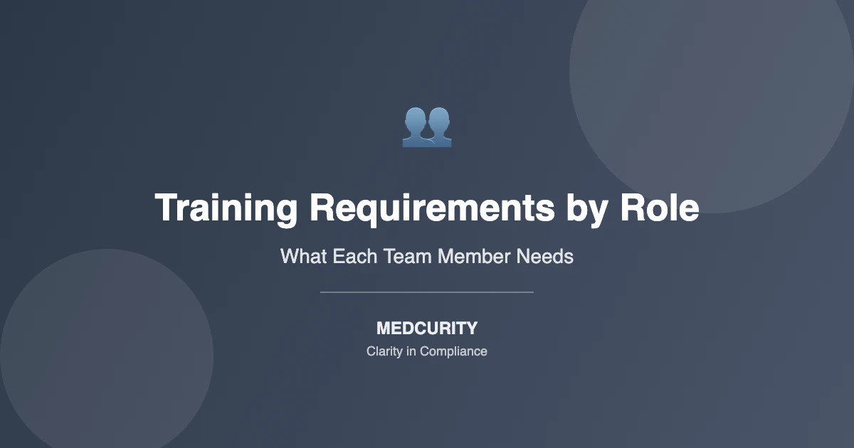Training Requirements by Role Hero